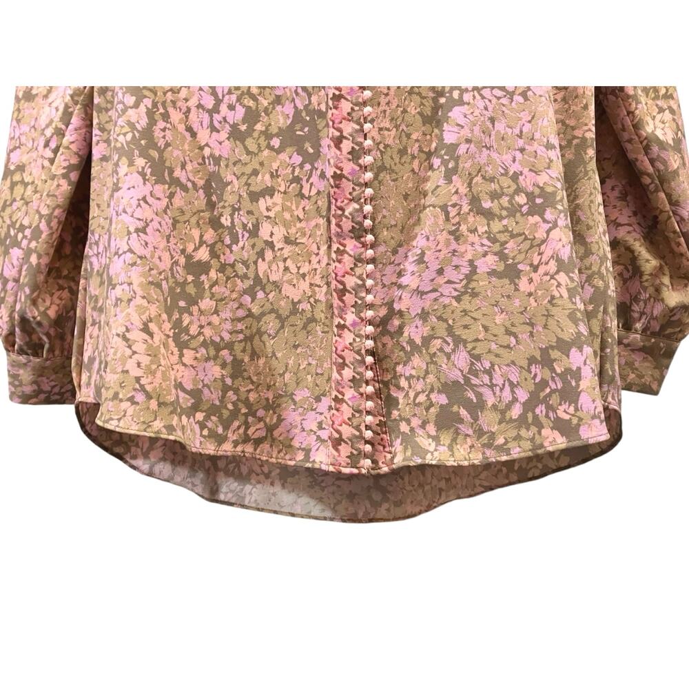 Isaac Mizrahi Live! Women's Print Mixed Print Stretch Crepe Blouse | Size 8 - Picture 9 of 12